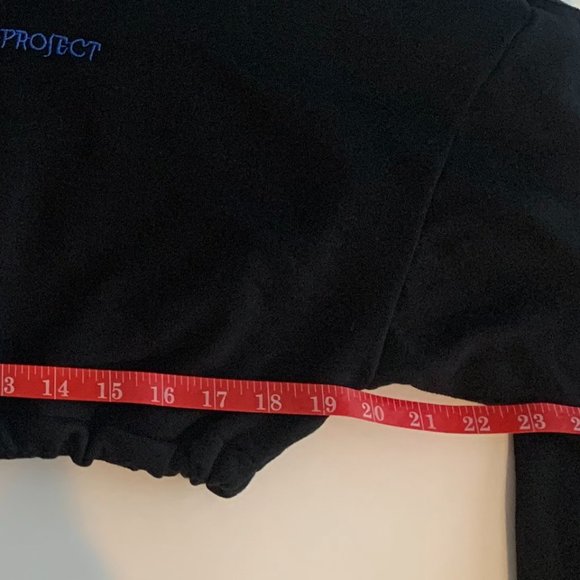 EUC Koko Super Women’s Black 1/2 Zip Pullover Cropped Sweatshirt Size M - Picture 9 of 13